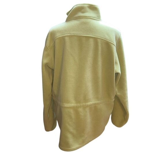 L.L. Bean woman’s large fleece lime green full zip sweater jacket - Picture 3 of 5